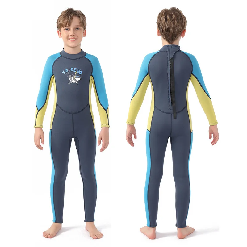 

2.5mm Full-Body Wetsuit Long Sleeve Back Zip Thermal Swimsuits for Surfing Snorkeling Diving