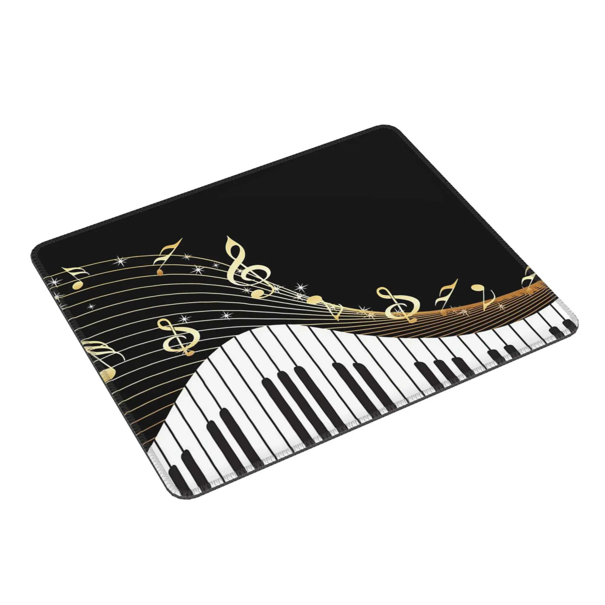 Black White Piano And Golden Music Note Mouse Pad Computer Keyboard Mouse Mat Gamer PC Laptop Desk Mat Accessories Table Mats