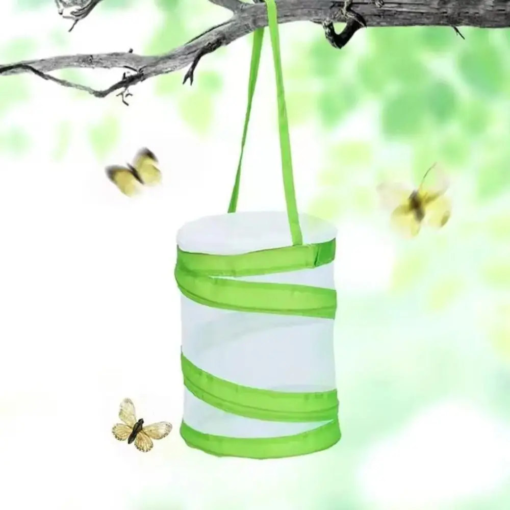 Clear Mesh Insect Habitat Cage Foldable Collapsible Design Butterfly Habitat Cage Net Cloth Mesh Enclosure Handheld insect cage