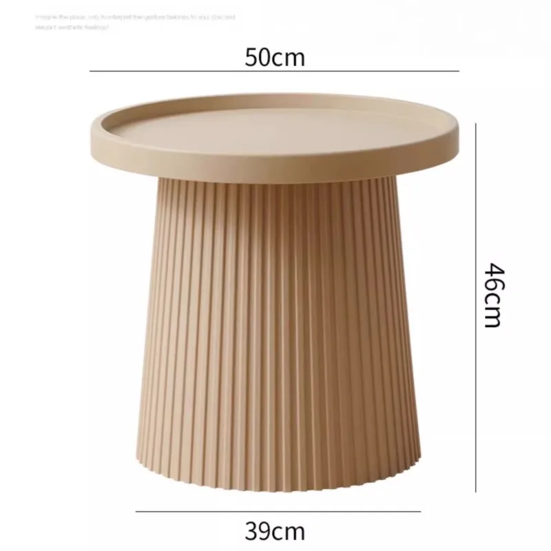 Tea Table Nordic Light Luxury Round Tea Table Modern Simple Creative Net Red Home Small Apartment Living Room Balcony Small 2024