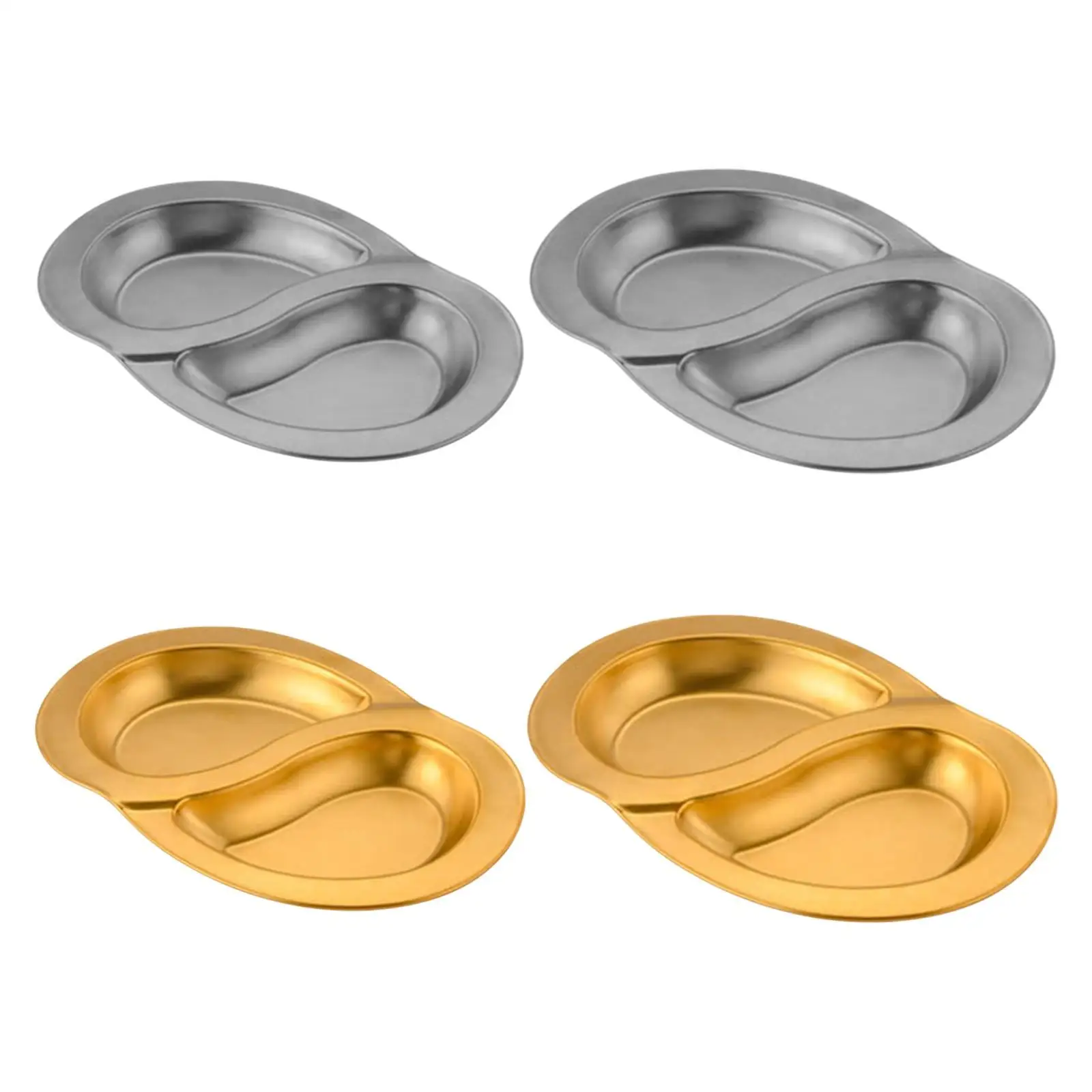 Stainless Steel Divided Plate Dried Fruits Tray,Multipurpose,Compact,Fruit Platter Serving Dish for Decoration Table Wedding
