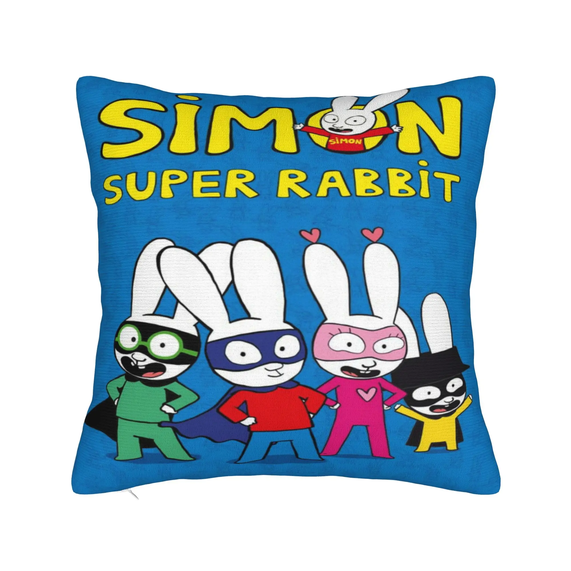 Y2K Seat Simon Super Rabbit Decor Pillowcases Stuff  Pillow Covers Zipper Multi-Size