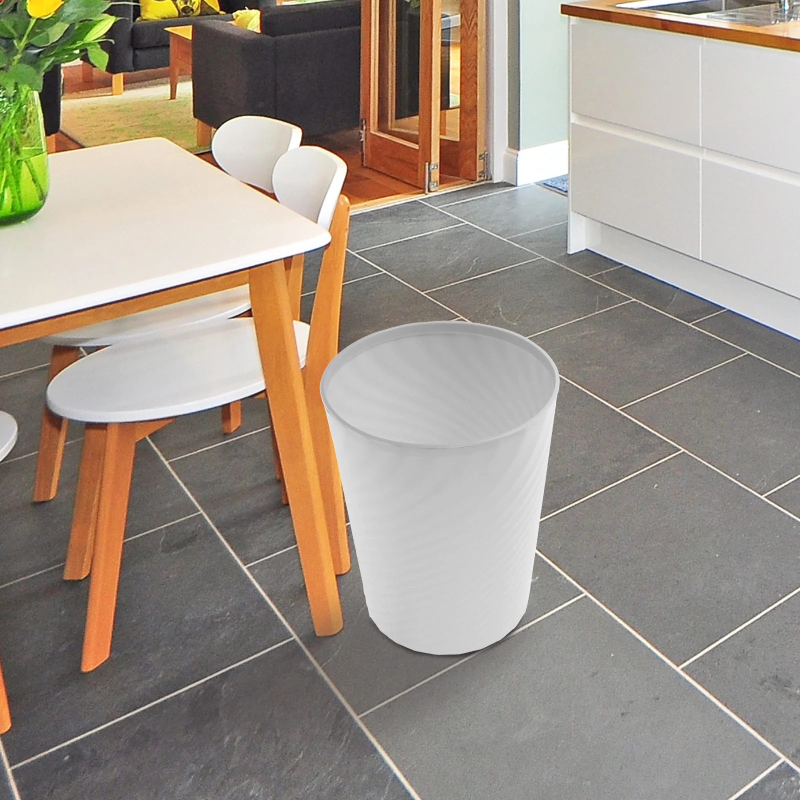 

2 Pcs Household Trash Can Bin Bedroom Garbage for Bathroom Space Saving Wastebasket Trashcans Kitchen Plastic Restroom Bins