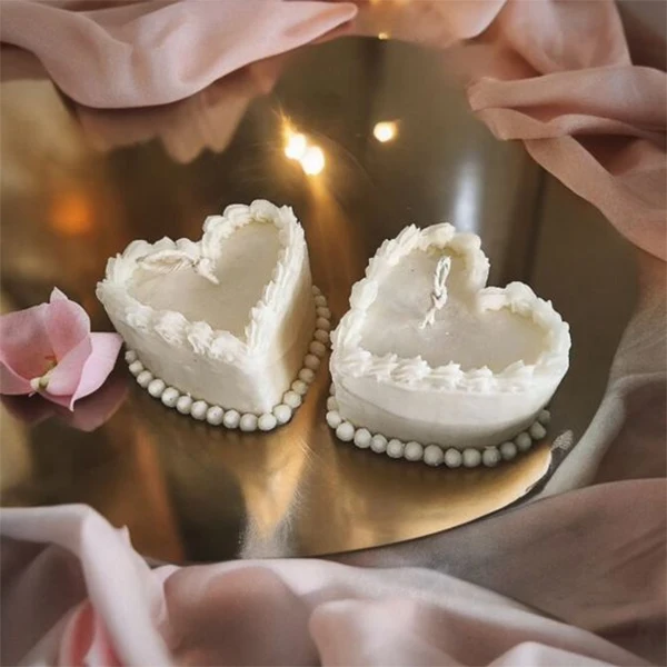 3D Rose Relief Cylinder Candle Silicone Mold