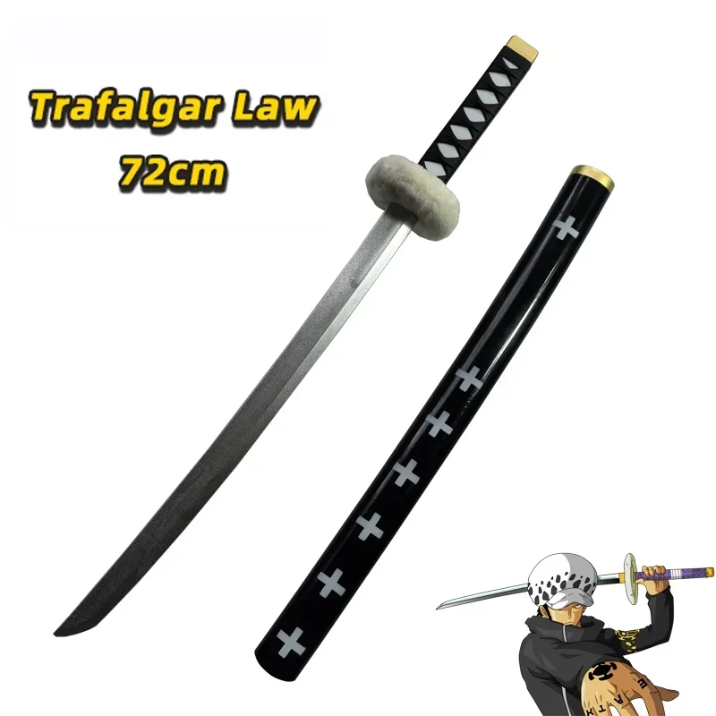 Anime Cosplay Roronoa Zoro Katana Sword PU 72cm/28.35＂Trafalgar Sword Law Role Playing Aki Mizu Samurai Weapon Party boy Gifts