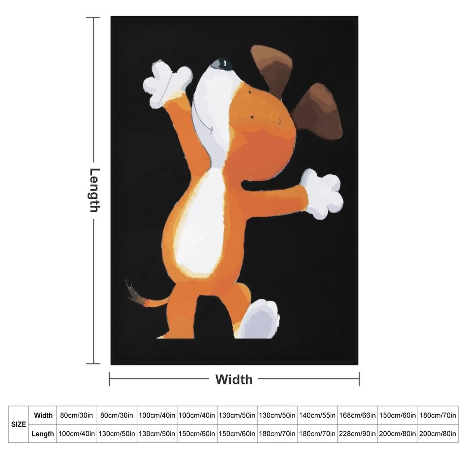 Funny kipper the dog Throw Blanket couch cozy soft plush fuzzy picnic outdoor blanket