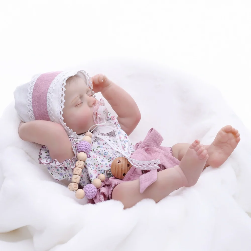 Cloveray 20-calowa Lalka Reborn z Pełnego Winylu, Realistyczna, Urocza Lalka Winylowa, Ręcznie Robiona, Wysoka Jakość, Wysoka Pigmentacja, Zabawka dla Dzieci, Prezent na Boże Narodzenie