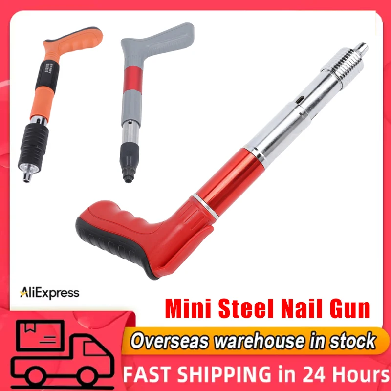 Mini pistola sparachiodi in acciaio Pistola per rivetti manuale Parete in cemento Soffitto Parete Ancoraggio Filo Dispositivo per scanalare Strumenti per rivetti di fissaggio a parete per la casa