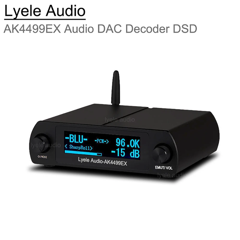 Lyele Audio DAC decoder AK4499EX optical fiber coaxial USB Bluetooth 5152 LDAC OLED screen XMOS208 daughter card DSD256