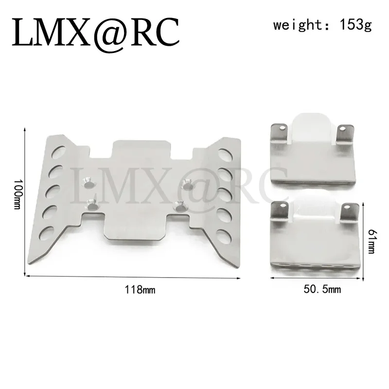 SCX6 Stainless Steel Chassis Armor Axle Protector Anti Skid Plate Guard For 1/6 RC Crawler Car Axial SCX-6