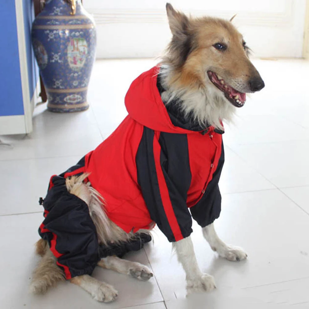 Capa de chuva para cães, à prova d'água, oxford, roupas para cachorro, chihuahua, macacão, traje, cães pequenos e médios, casaco de chuva com capuz