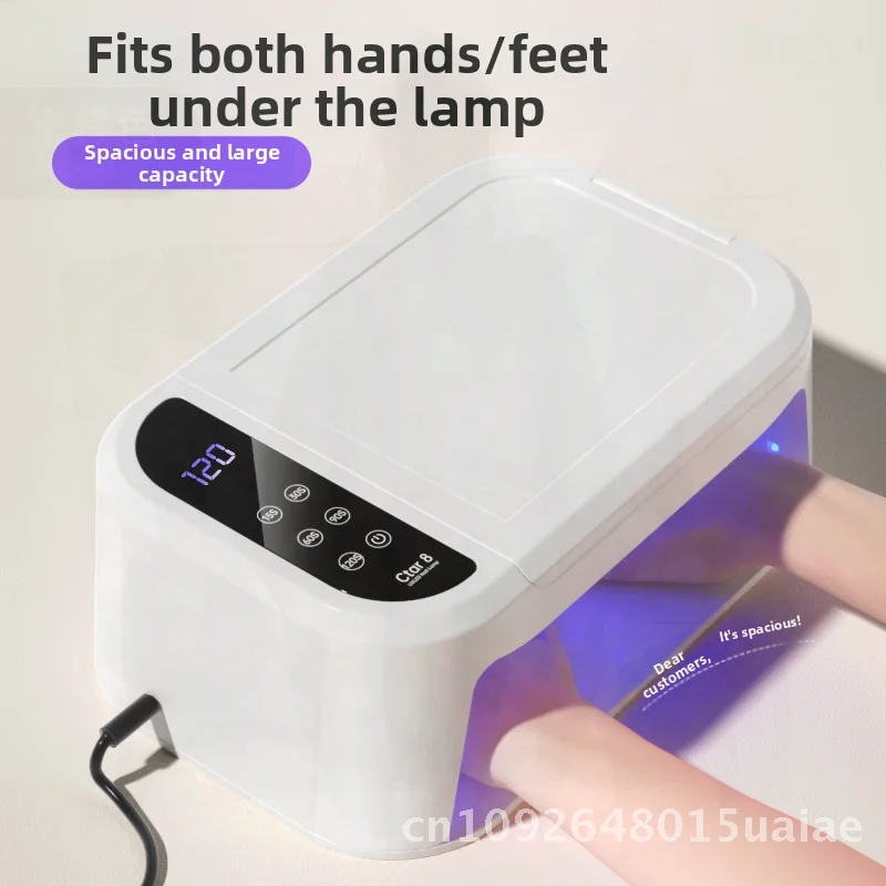 Lampe à ongles haute puissance pour photothérapie des mains Non noire à séchage rapide, grand espace, lampe à oreiller pour les mains, Machine à vernis à ongles blanc
