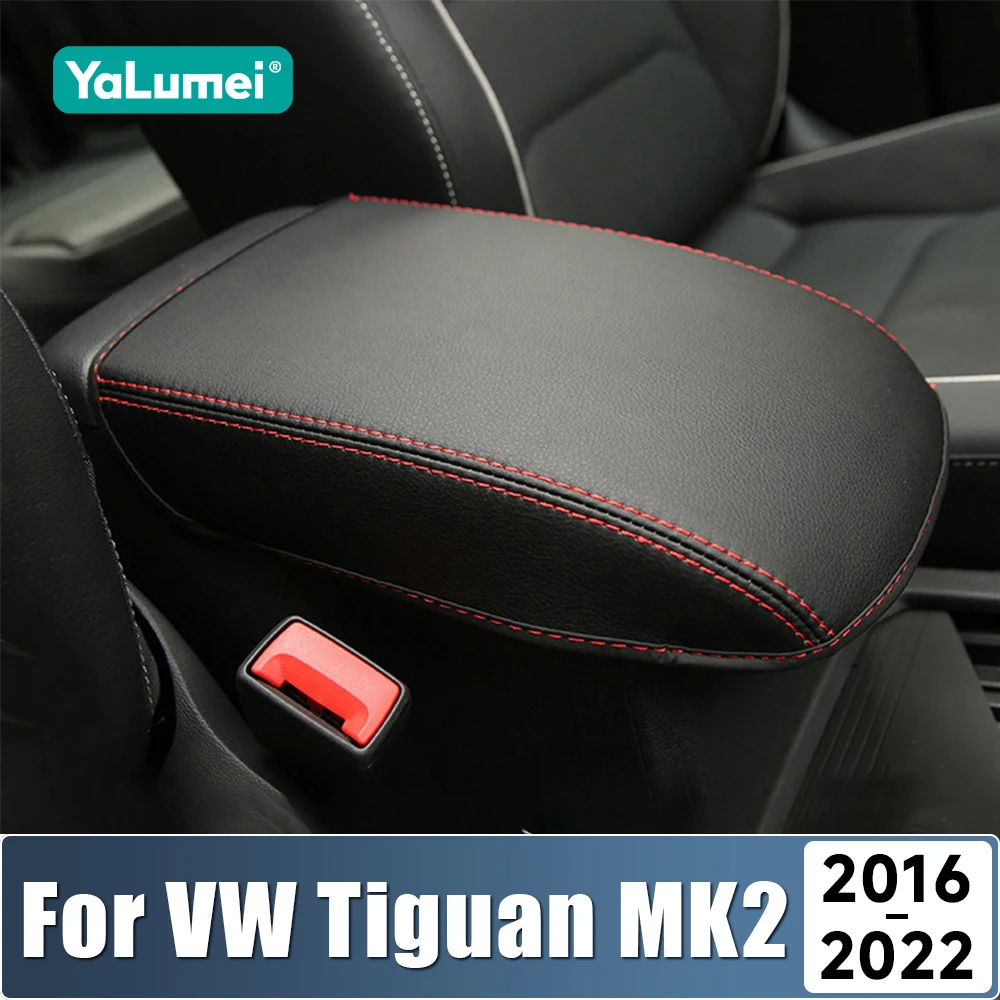 

Car Armrest Box Cover Leather Case For Volkswagen VW Tiguan MK2 2016 2017 2018 2019 2020 2021 2022 2023 Allspace Accessories