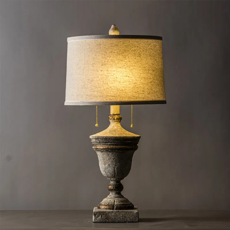 Retro desk lamp, simple decoration bedroom room bedside master bedroom lamp