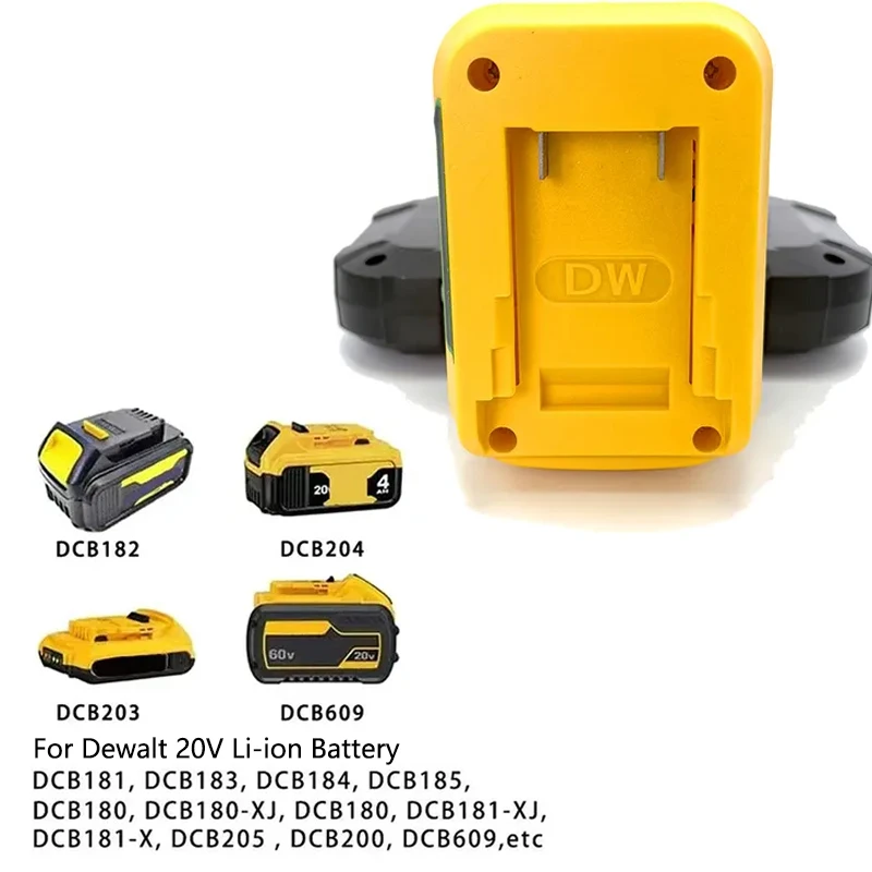 LED working lantern for Dewalt 18V 20V Li-ion battery with Dual USB ports Bright portable lamp for repair adjustment 3/4/5/8inch