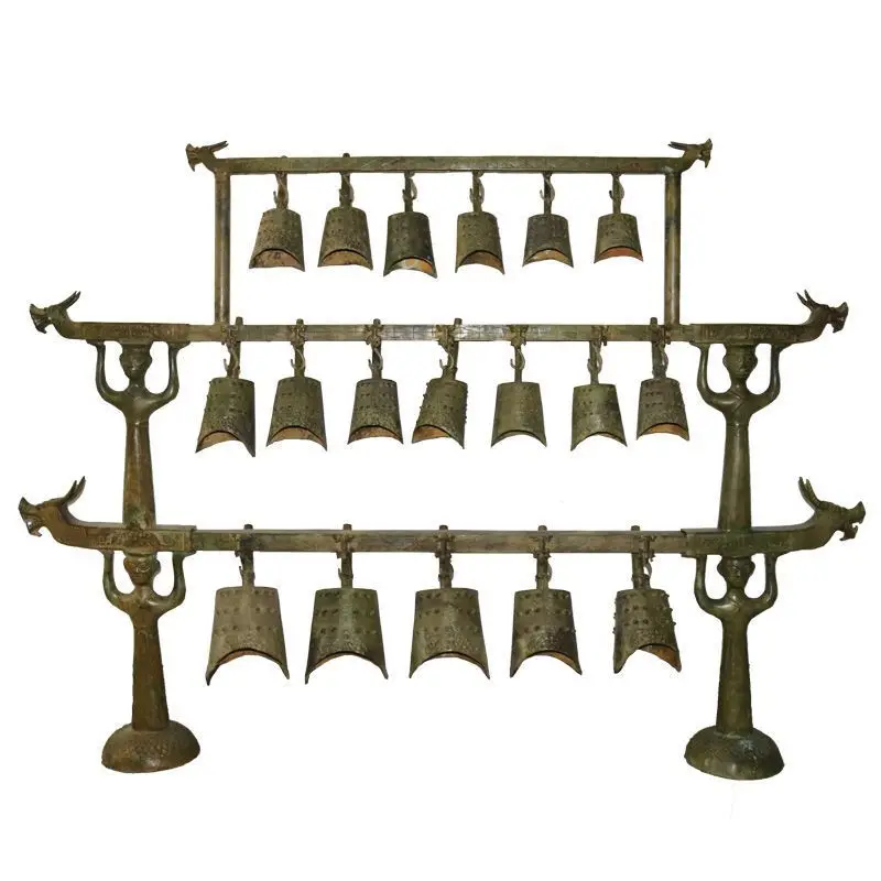 

Three-layer faucet chime pure copper antique large musical instrument courtyard floor-to-ceiling garden ornament