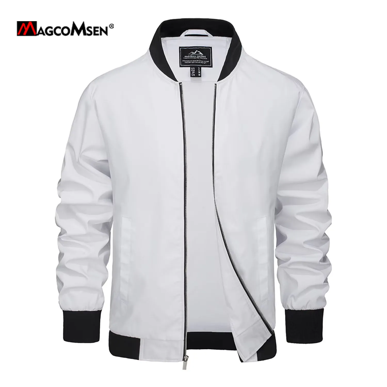 MAGCOMSEN Men's Aviator Jacket Casual Bomber Jackets Waterproof