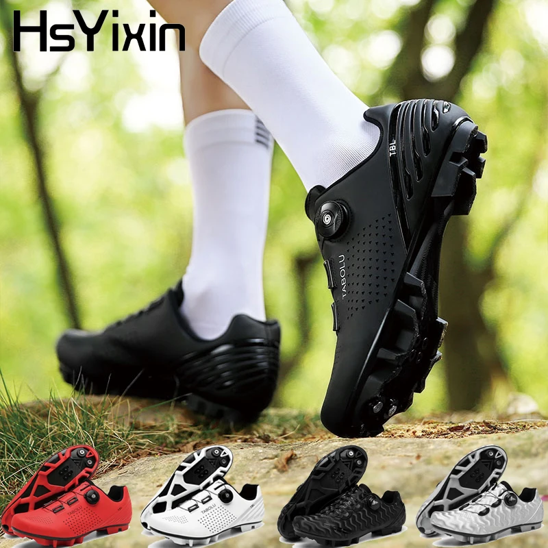 

MTB bike riding shoes HsYixin men women's road mountain rubber flat bike sneakers cleats pedal Spd mountain bike sneakers