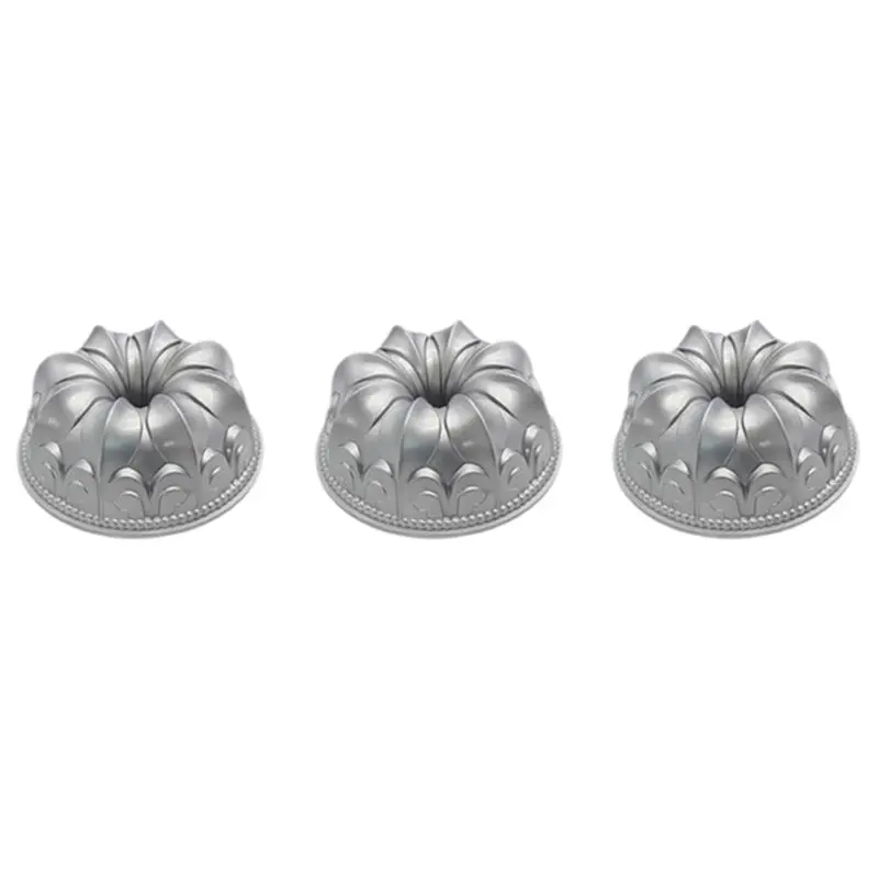 New Shown-3X Charlotte Cake Pan,Aluminum Alloy Cake Mold DIY Baking Dessert Mousse Cake Tool Non-Stick Cake Baking Tray Tool