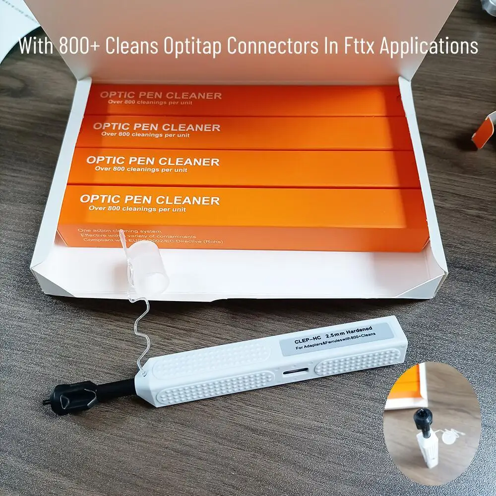 One-Push Cleaning Tool Fiber Optic Cleaner Pen For OPTITAP/HC 2.5Mm With 800+ Cleans Optitap Connectors