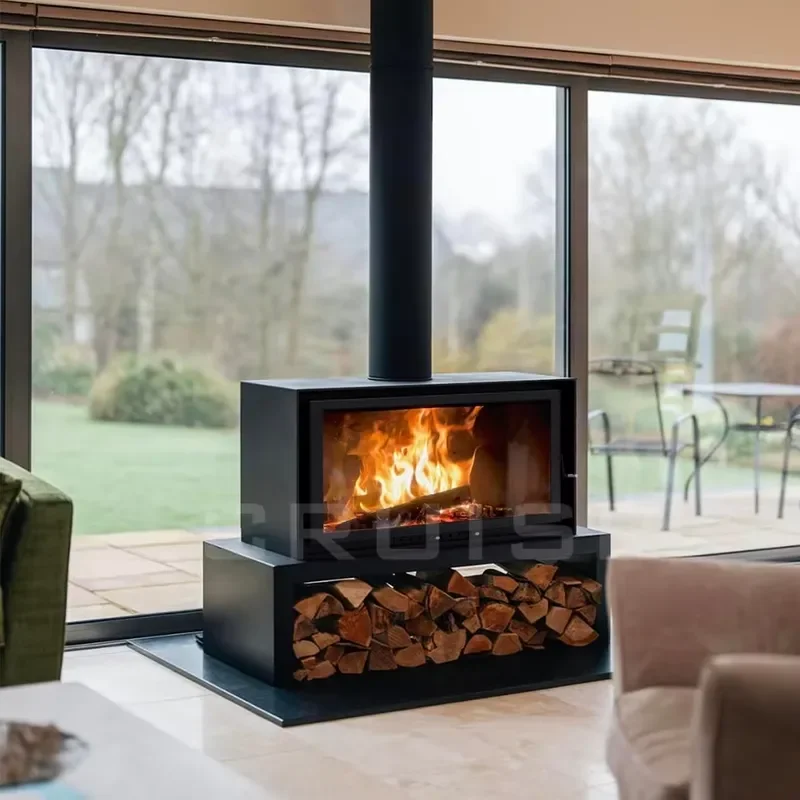 920mm Smokeless Wood Burning Fireplace Stove High Temp Metal Indoor Outdoor Real Fire Heater for Home Garden Cabin Decor