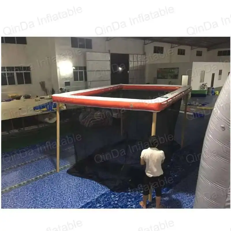 Taille libre personnaliser flottant sur lac PVC gonflable mer piscine flotteur avec Net Yacht bateau piscine pour bateau