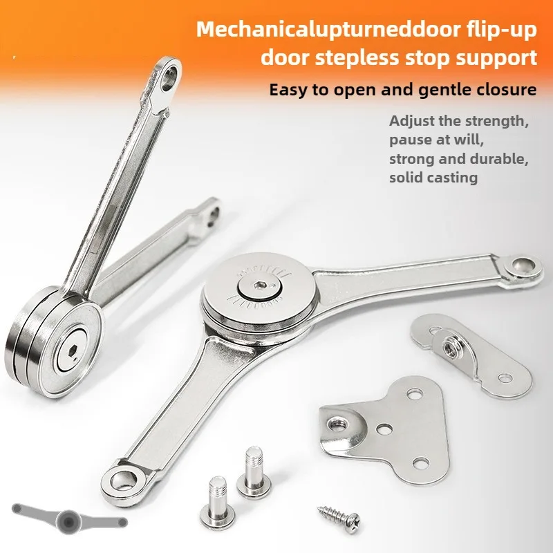 Hydraulic Randomly Stop Hinges Kitchen Cabinet Door Adjustable Polish Hinge Furniture Lift Up Flap Stay Support Hardware