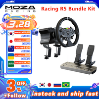 MOZA Racing R5 Bundle Kit Racing simulator game steering wheel Game steering wheel pressure pedal complete equipment bracket