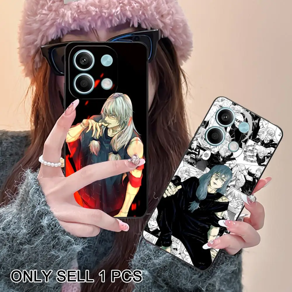 

JJK Mahito Phone Case for Xiaomi Redmi Note 15 14 13 12 11 S Pro Plus 4G 5G Soft TPU Shockproof Cover