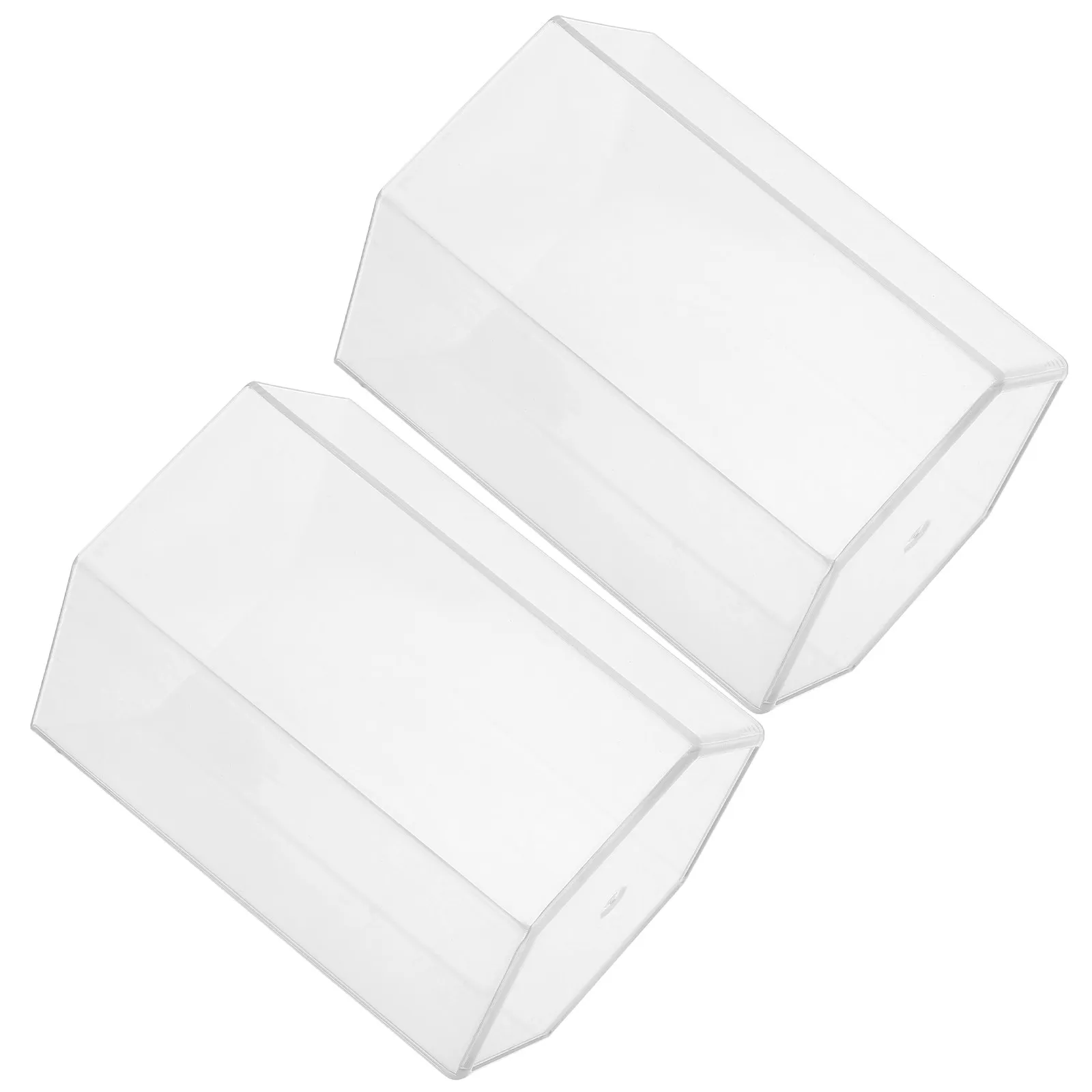 2Pcs Clear Acrylic Hexagonal Pen Holder, Desk Makeup Brush Cup Organizer, Space-Saving Home Office Storage Supplies