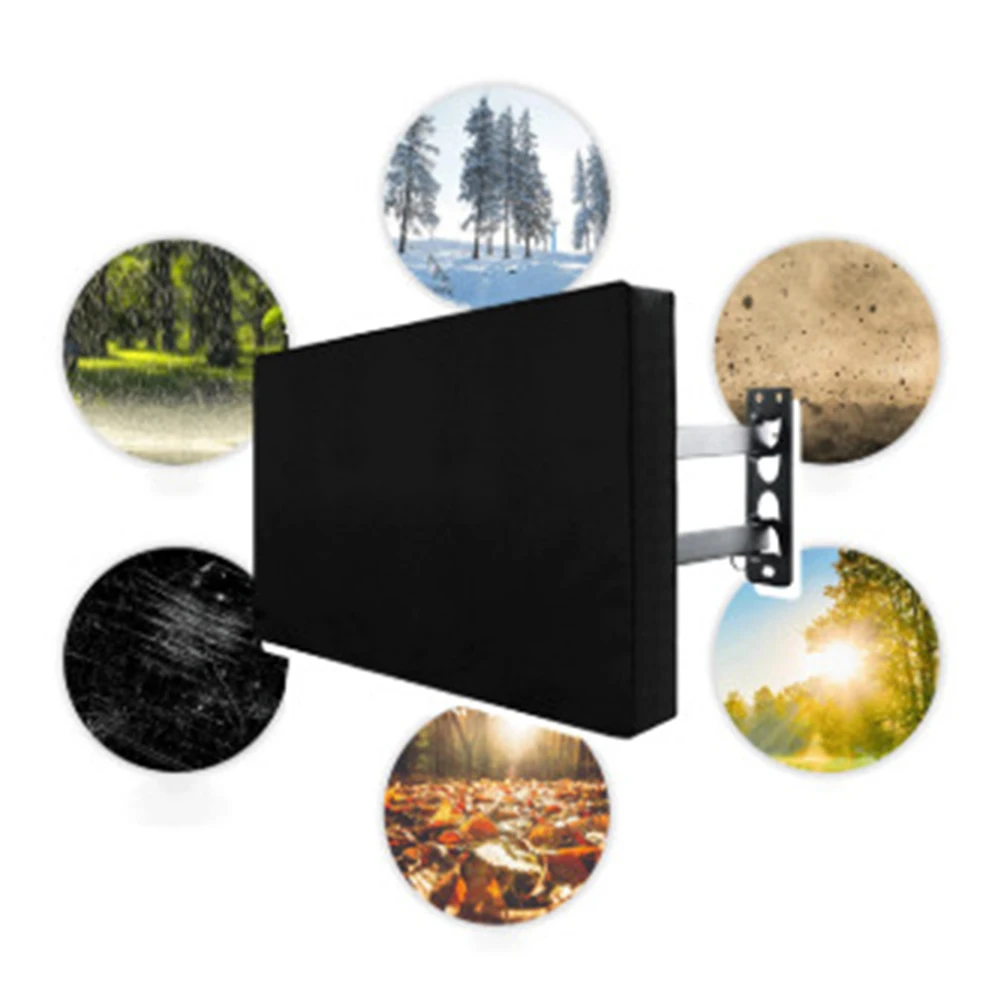 غطاء تلفزيون خارجي مقاوم للماء والغبار للحماية على مدار السنة متوافق مع أنظمة التركيب المتعددة #5