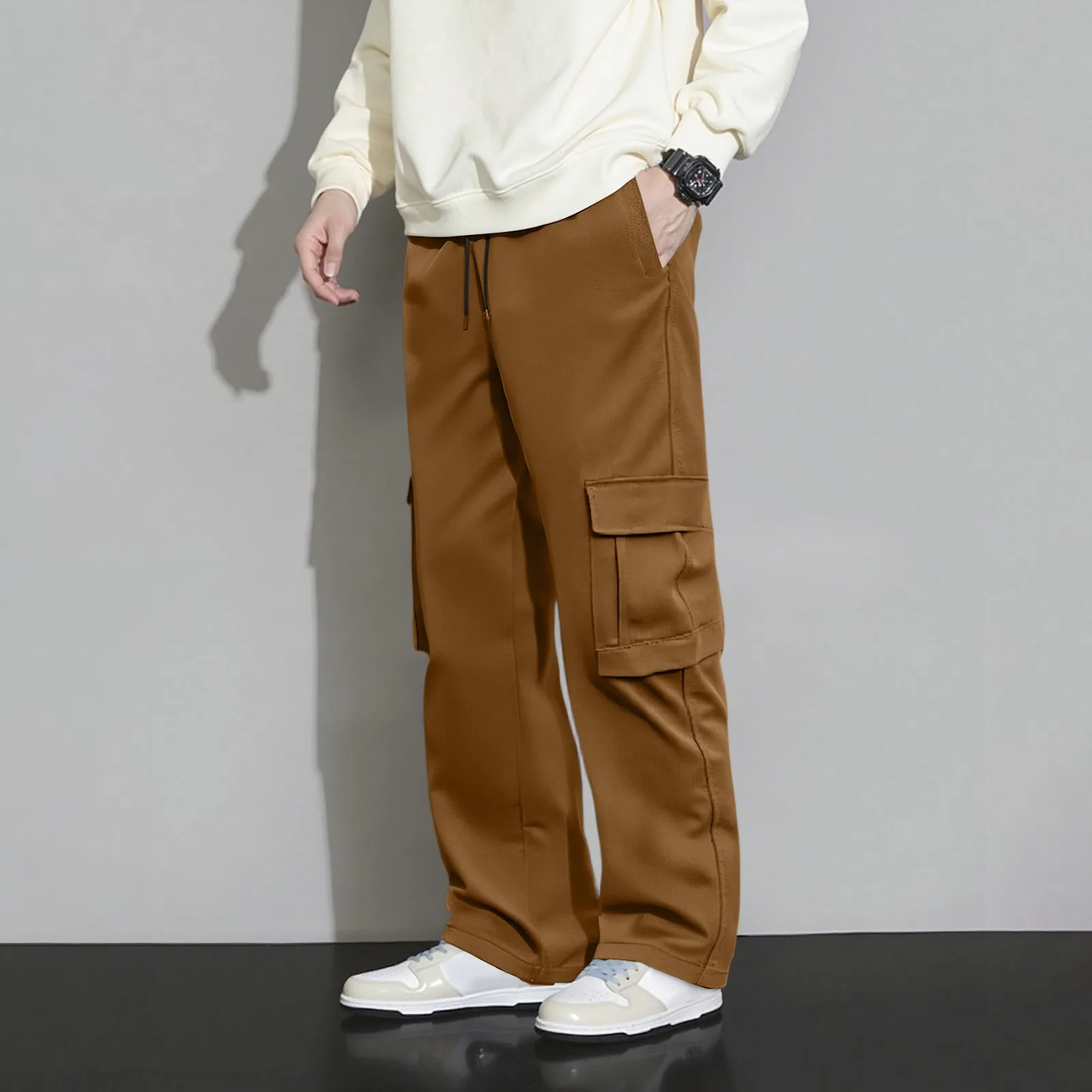 2025 New Men's Tactical Camouflage Overalls High-Quality Cotton Multi-Pocket Trousers Sports Training Casual Work Pants