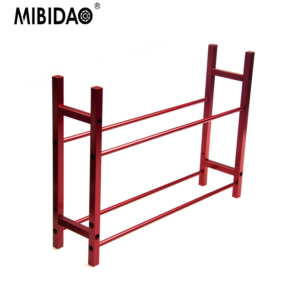 MIBIDAO Metal Wheel Tires Shelf Storage Rack Organizer for Axial SCX10 90046 TRX4 TRX6 D90  1/10 RC Crawler Tools