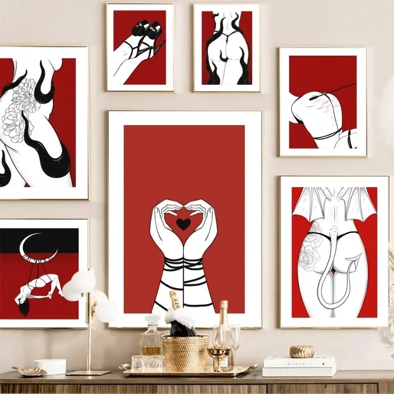 Goth Satanic Canvas Painting Poster Wall Art Picture Cinema Room Home Bedroom Decoration ﻿