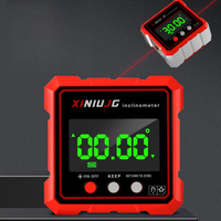 Dual Laser Digital Electronic Level 360° Angle Finder 4-sided Magnetic Inclinometer Protractor Level Slope Measuring Woodworking