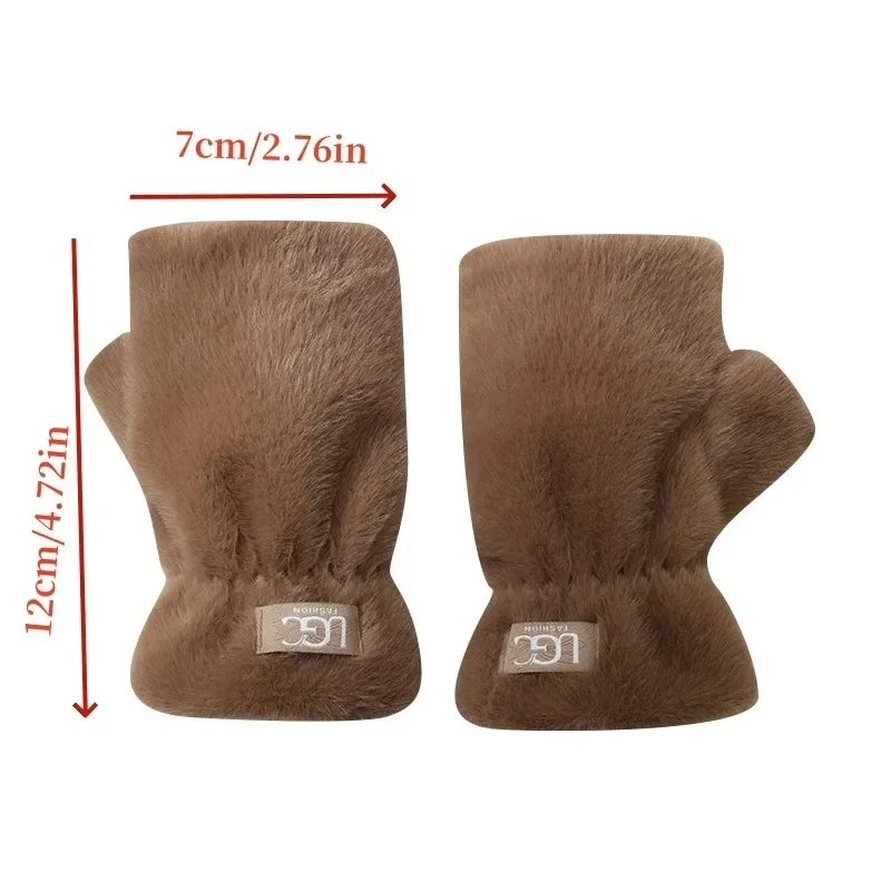 Gants chauds en peluche épaissie pour étudiants, mitaines tout froid, document simple et solide, mode mignonne, hiver, nouveau