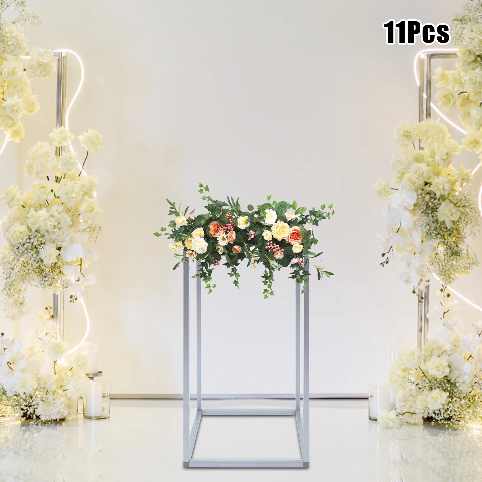 11x Wedding Flower Stand Metal Centerpieces for Tables Flower Plants Vase 11x Geometric Metal Stands Holder Metal Column Rack