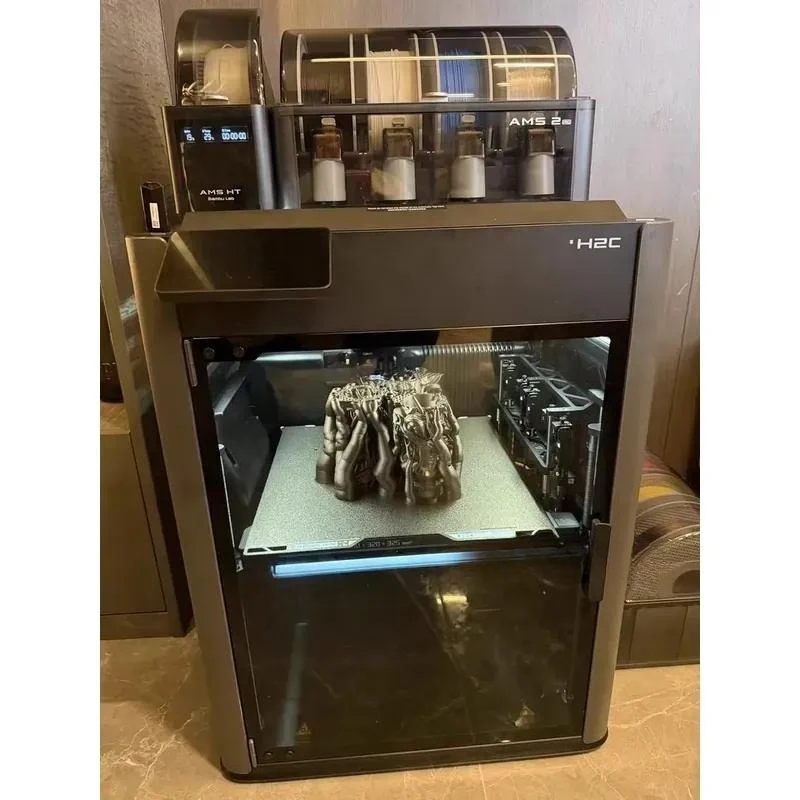 Global version of Bamboo Lab H2C multi-material 3D printer with Vortek 7 nozzle system for high-speed multi-color 2026 2026