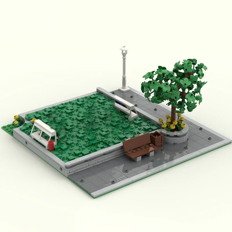 City Street View Moc Modular Lawn Games Soccer Model tTechnology Modular building Block Gift Christmas Toy DIY Set Assembly Toys