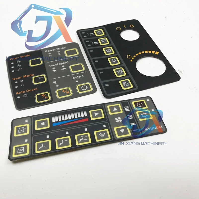 For 210lc-7 Plastic Pvc Pp Pc Control Panel Car Dashboard Sticker Excavator Part Hyundai