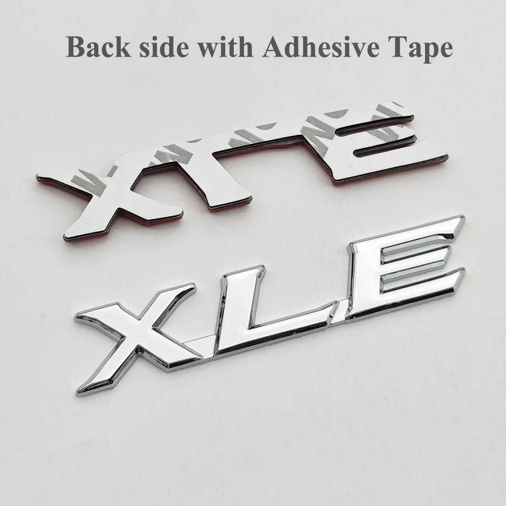 3D Metal Badge Car Rear Trunk Logo XLE Emblem for Toyota Highlander Corolla Sienna Camry RAV4 XLE Sticker Letters Accessories
