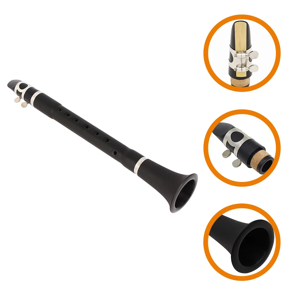 Мини-карман для кларнета без ключа для взрослых, начинающих, духовой инструмент, черная труба, униформа, звуковой богатый резонанс, удобная рука