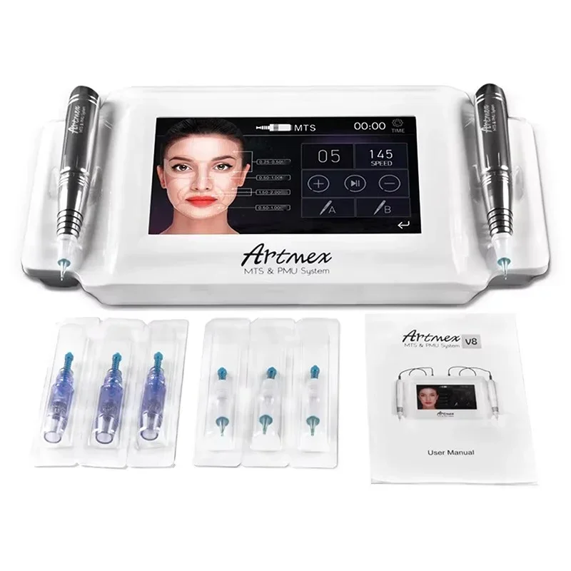 NEW Artmex V8 Permanent Makeup Pen Machine Digital Eyeline Eyebrow Lip Rotary Tattoo Machine MTS+PMU System Beauty Care Machine