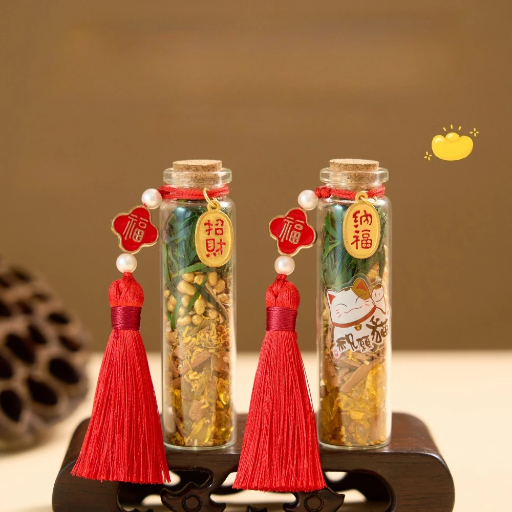 Cinnamon Wealth Attracting Ornament Money Gathering Bottle for Carrying Suitable Offices Shops Workstations and New Home Moves