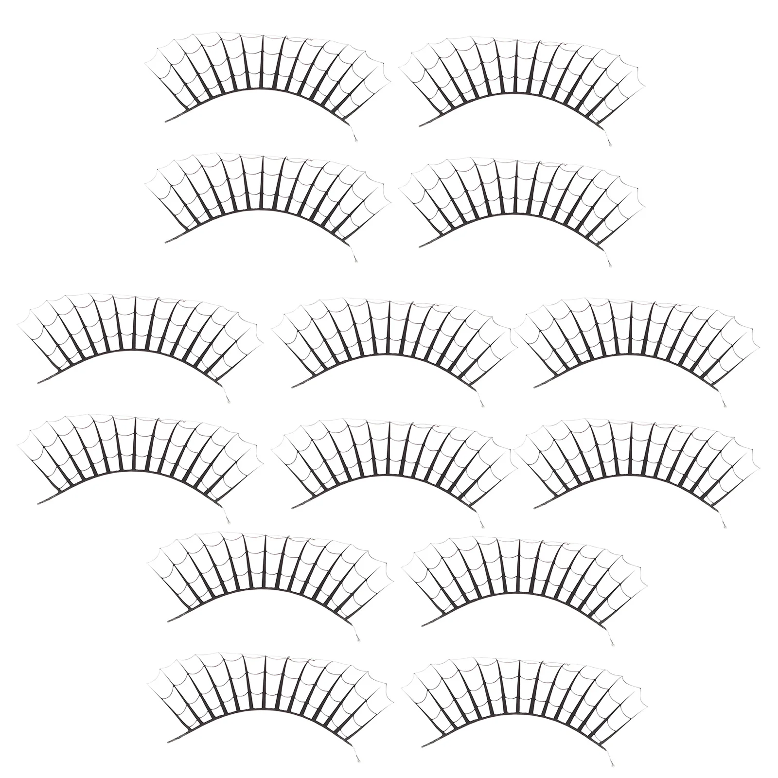 7Pairs Halloween Falsche Wimpern Dichte Dramatische Cluster Wimpern Cosplay Kostüm Bühne Make-Up Party Zubehör Goth Zubehör