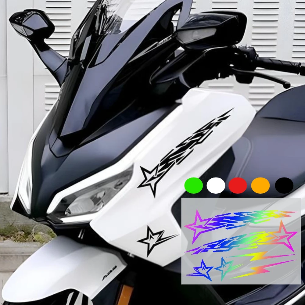 JDM Star Lightning Car Side Vinyl Sticker, Scratch Cover Decal for Car Motorcycle Truck Window Body Custom Decor