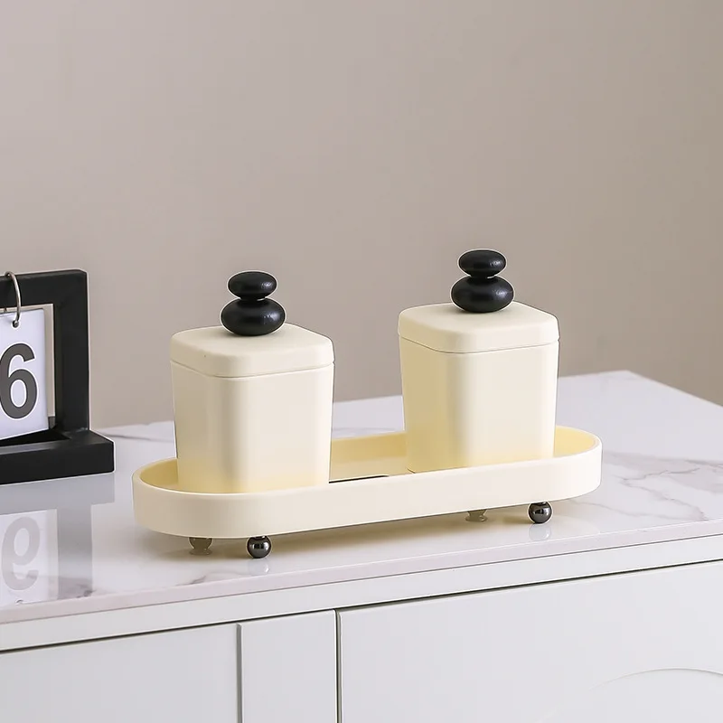 European and Chinese style vintage cotton swab and toothpick holder, a high-end and stylish wooden toothpick container for home