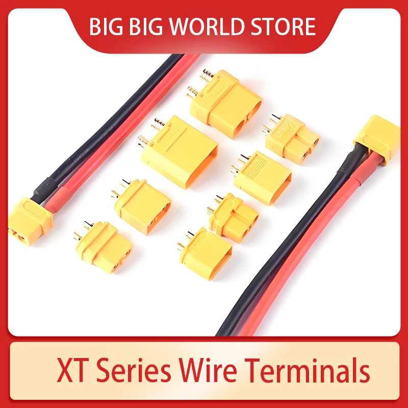 

XT30U XT60 XT90 Connector Plug Bullet Welding Terminal - RC Lithium Polymer Battery Model Aircraft Accessories