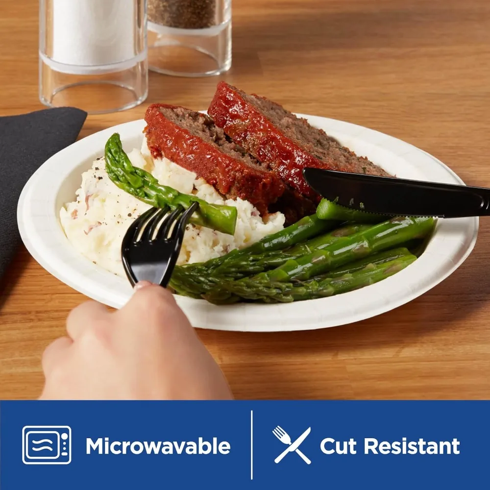 اللوازم المنزلية / ألواح ورق بيضاء خفيفة الوزن مقاس 8.5 بوصة، 500 قطعة (125 لوحة للاستعمال مرة واحدة في كل عبوة، 4 عبوات في كل علبة) #5