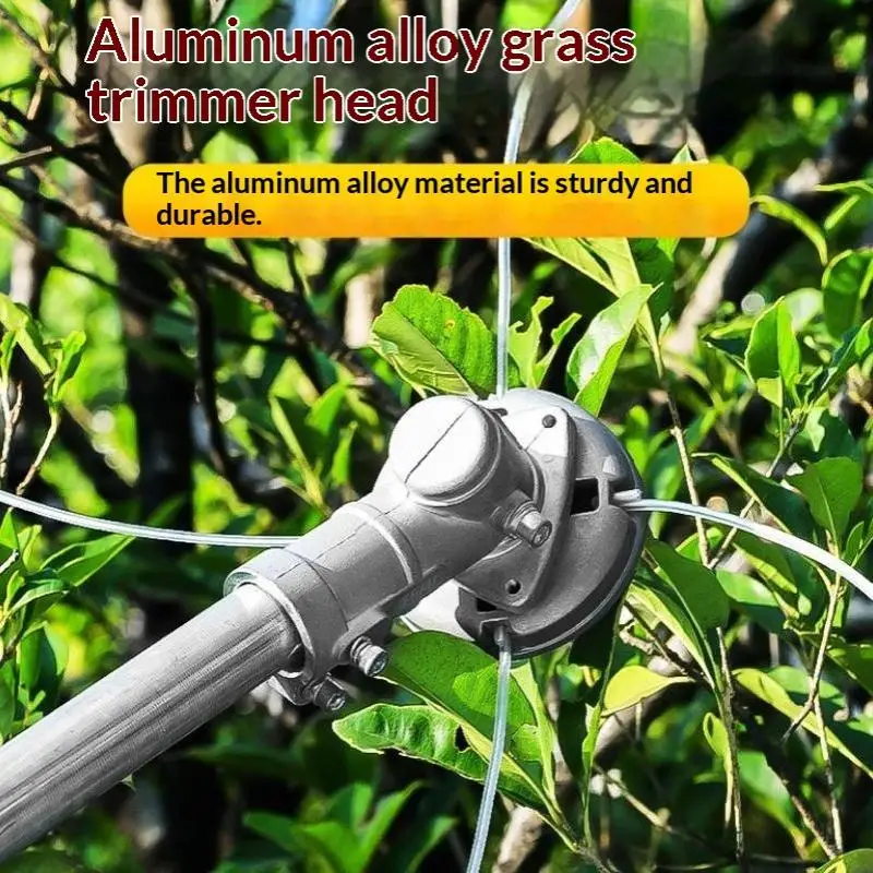 Aluminiumlegierungs-Rasentrimmerkopf 1 Set Rostfreier Nylon-Umwickelter Stahldraht Austauschbares Unkrautvernichter-Zubehör für den Außenbereich – Detail 3